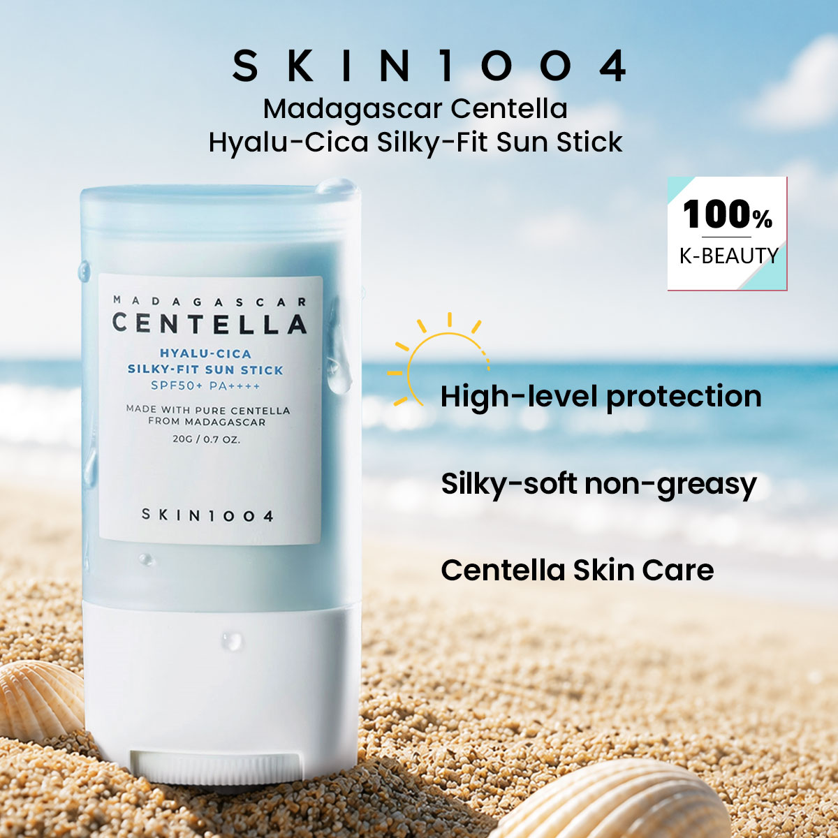 Luxury Skincare Korea - SKIN1004 Madagascar Centella Hyalu-Cica Silky-Fit Zonnestick,