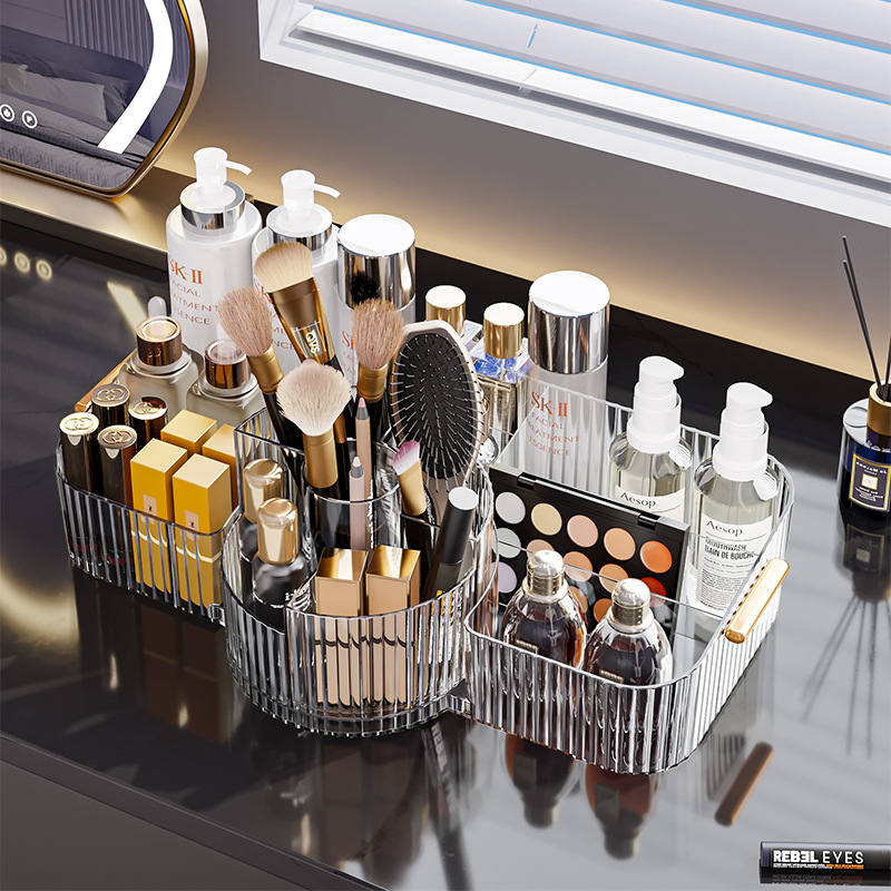 Luxury Skincare And Makeup Brands - Nieuw 360° ° Roterende make-upborstelhouder Cosmet