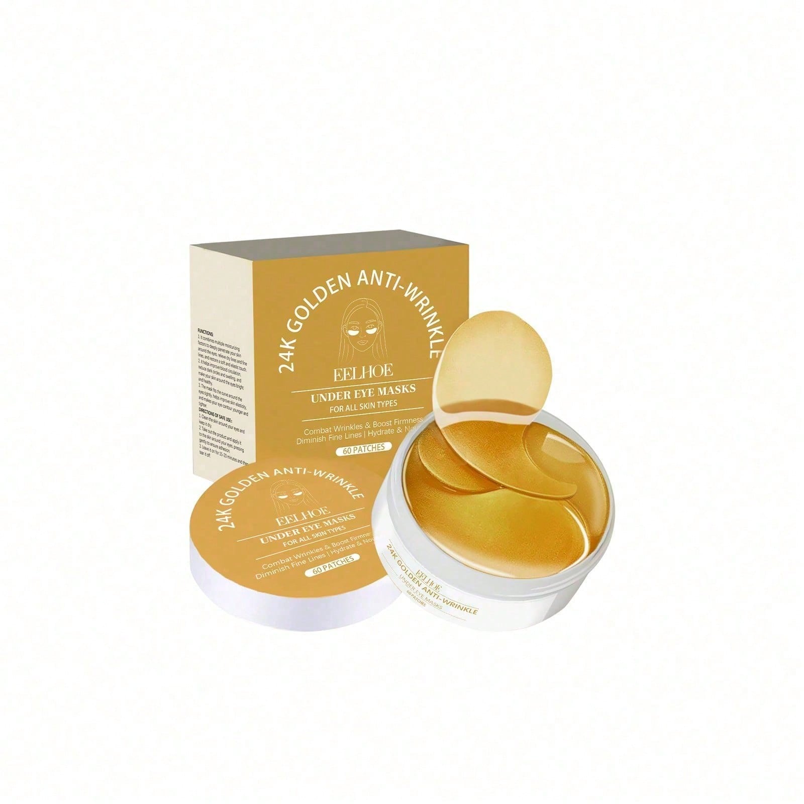 24K gouden oogmasker, 60 stuks - Luxury Skincare Mask recensie en prijs